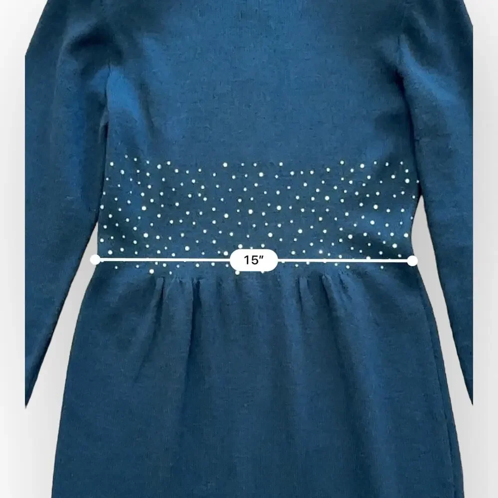 Don Sayres for Wellmore Vintage Black Long Sleeve‎ Embellished Dress Size 10